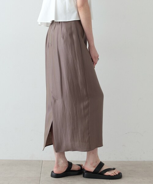 GALLEST（ギャレスト）の「◆シャインロングナロースカート（スカート・レディース・アイボリー/ブラック/ブラウン系・36/38）」の7枚目の写真