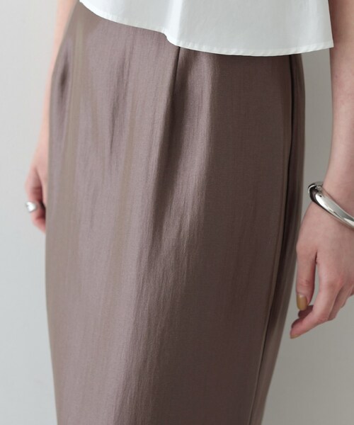 GALLEST（ギャレスト）の「◆シャインロングナロースカート（スカート・レディース・アイボリー/ブラック/ブラウン系・36/38）」の8枚目の写真