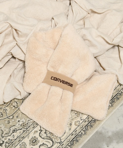 CONVERSE（コンバース）の「CONVERSE boa scarf with fleece band /マフラー/襟巻き/コンバース（マフラー・レディース・ベージュ/ベージュ系その他/ピンク/オフホワイト/グレー・FREE）」の3枚目の写真