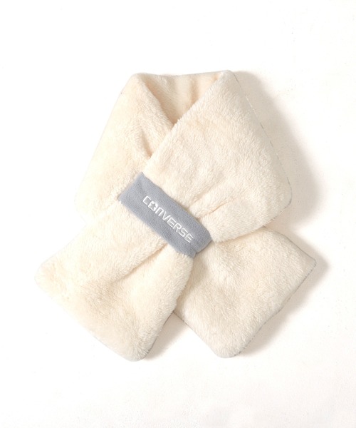 CONVERSE（コンバース）の「CONVERSE boa scarf with fleece band /マフラー/襟巻き/コンバース（マフラー・レディース・ベージュ/ベージュ系その他/ピンク/オフホワイト/グレー・FREE）」の11枚目の写真