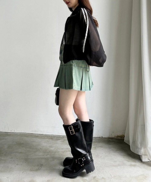 セール】ライン入りシアーショートブルゾン（ブルゾン）｜one after