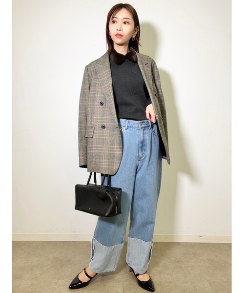DRESSTERIOR(ドレステリア)の「グレンチェックダブルジャケット(テーラードジャケット・レディース・グレー系1・38/36/34)」の16枚目の写真