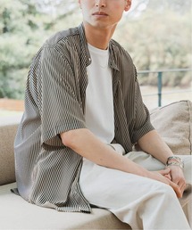 EDIFICE | 《追加》パターンデシン 半袖スタンドカラーシャツ(シャツ/ブラウス)