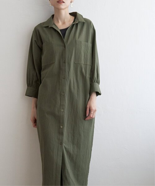 ikka（イッカ）の「【親子コーデ】スキッパーシャツワンピース（シャツワンピース・レディース・ダークグリーン/ブルー・M/L/S）」の14枚目の写真