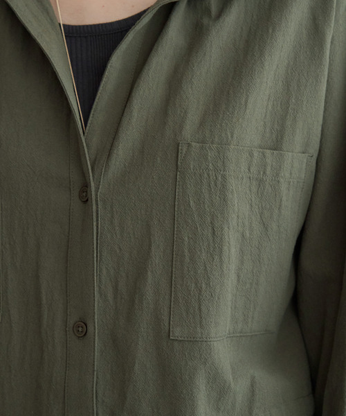 ikka（イッカ）の「【親子コーデ】スキッパーシャツワンピース（シャツワンピース・レディース・ダークグリーン/ブルー・M/L/S）」の21枚目の写真