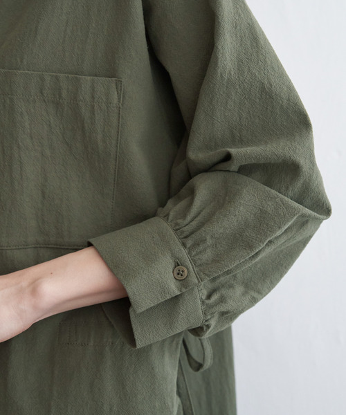 ikka（イッカ）の「【親子コーデ】スキッパーシャツワンピース（シャツワンピース・レディース・ダークグリーン/ブルー・M/L/S）」の19枚目の写真