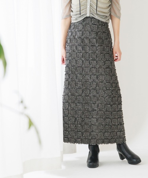 mysty woman(ミスティウーマン)の「アソートナロースカート 140929(スカート・レディース・グレー/チャコールグレー/ライトベージュ/ブラウン・FREE)」の2枚目の写真