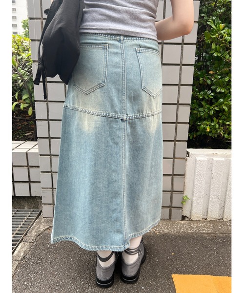 WC（ダブル シー）の「ビジューデニムロングスカート（スカート・レディース・ブルー・FREE）」の4枚目の写真