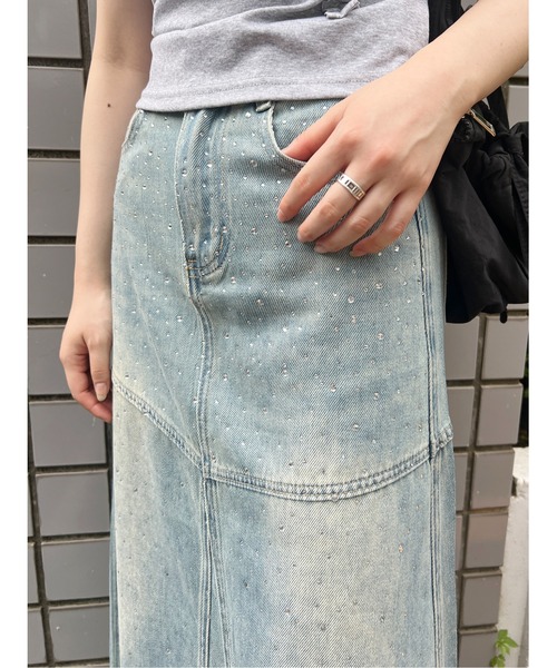 WC（ダブル シー）の「ビジューデニムロングスカート（スカート・レディース・ブルー・FREE）」の10枚目の写真