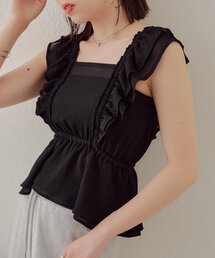 Chico | 【完売カラー再販開始！/新色追加】フリルペプラムブラウス(シャツ/ブラウス)