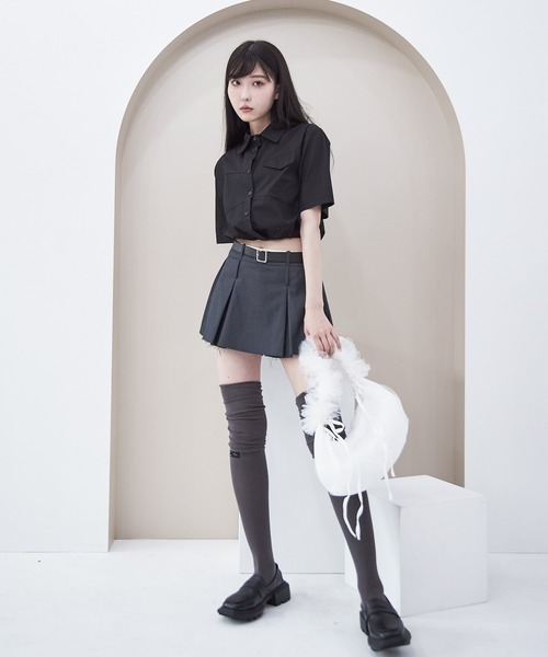 LISSETT Bardot ポプリンミニスカート LISSETT Bardot ポプリンミニスカート