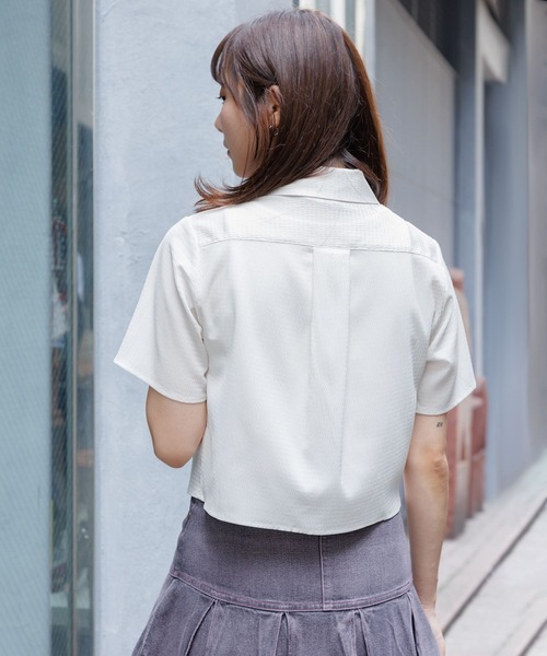 3.3 Field Trip （3.3フィールドトリップ）の「3.3 Field Trip／ドロストリボンシャツ（シャツ/ブラウス・レディース・ホワイト/ネイビー/ライトグリーン・FREE）」の22枚目の写真