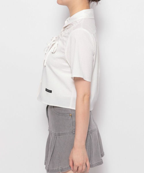 3.3 Field Trip （3.3フィールドトリップ）の「3.3 Field Trip／ドロストリボンシャツ（シャツ/ブラウス・レディース・ホワイト/ネイビー/ライトグリーン・FREE）」の20枚目の写真