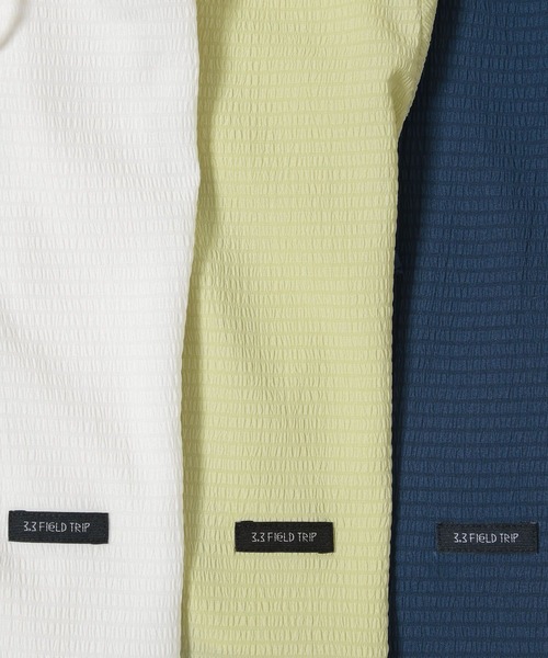 3.3 Field Trip （3.3フィールドトリップ）の「3.3 Field Trip／ドロストリボンシャツ（シャツ/ブラウス・レディース・ホワイト/ネイビー/ライトグリーン・FREE）」の4枚目の写真