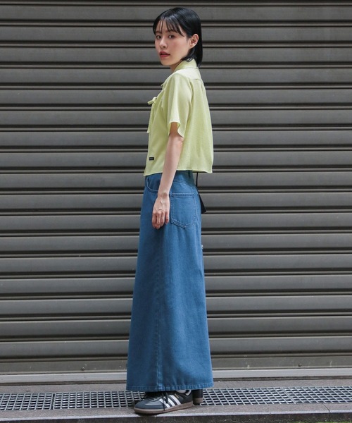 3.3 Field Trip （3.3フィールドトリップ）の「3.3 Field Trip／ドロストリボンシャツ（シャツ/ブラウス・レディース・ホワイト/ネイビー/ライトグリーン・FREE）」の9枚目の写真