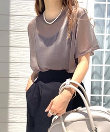 Q | シアー半袖T(Tシャツ/カットソー)