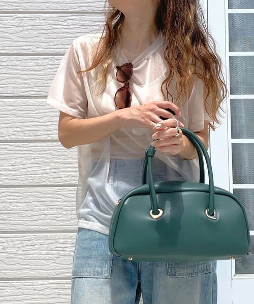 Q（キュー）の「シアー半袖T（Tシャツ/カットソー・レディース・グレー/アイボリー/ブラック・MEDIUM）」の20枚目の写真