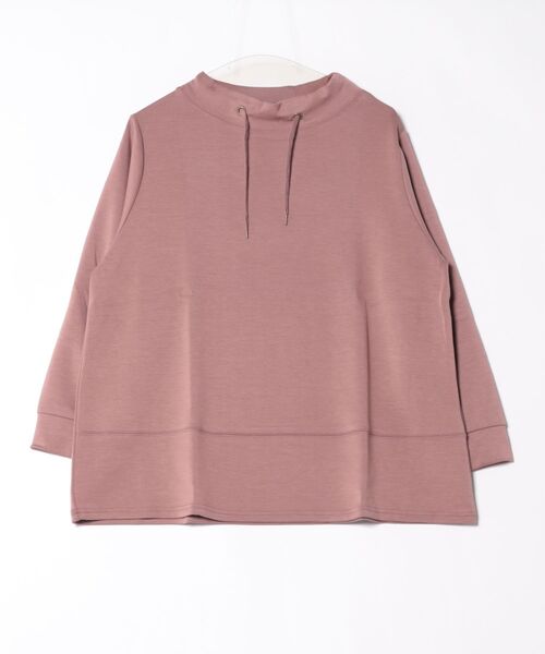 BELLUNA PLUS(ベルーナ)の「ワイドネック切替デザインプルオーバー(Tシャツ/カットソー・レディース・ライム/ネイビー/アイボリー/ブルー/チャコール/ミント/ピンクベージュ・X-LARGE/MEDIUM/LARGE)」の7枚目の写真
