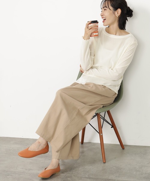 FOUND GOOD（ファウンドグッド）の「ベロアロンTEE（Tシャツ/カットソー・レディース・パープル系2/グリーン系2/アイボリー/ブラック・L/M）」の4枚目の写真