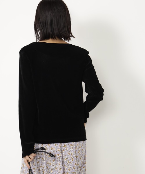 FOUND GOOD（ファウンドグッド）の「ベロアロンTEE（Tシャツ/カットソー・レディース・パープル系2/グリーン系2/アイボリー/ブラック・L/M）」の7枚目の写真