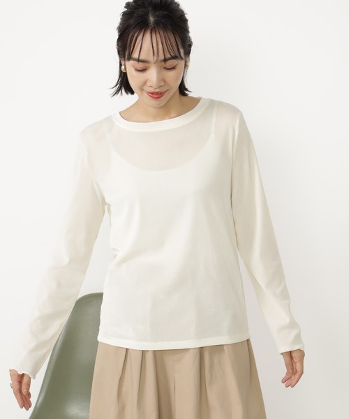 FOUND GOOD（ファウンドグッド）の「ベロアロンTEE（Tシャツ/カットソー・レディース・パープル系2/グリーン系2/アイボリー/ブラック・L/M）」の9枚目の写真