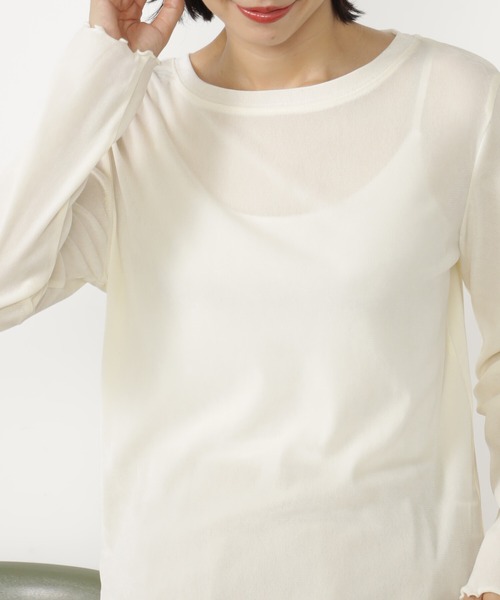 FOUND GOOD（ファウンドグッド）の「ベロアロンTEE（Tシャツ/カットソー・レディース・パープル系2/グリーン系2/アイボリー/ブラック・L/M）」の11枚目の写真