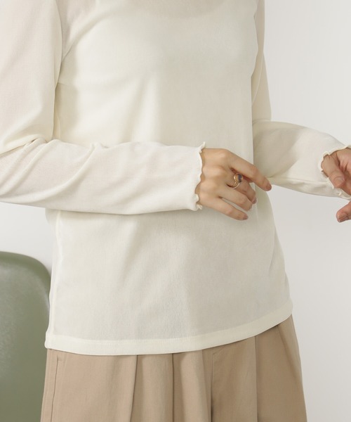 FOUND GOOD（ファウンドグッド）の「ベロアロンTEE（Tシャツ/カットソー・レディース・パープル系2/グリーン系2/アイボリー/ブラック・L/M）」の12枚目の写真