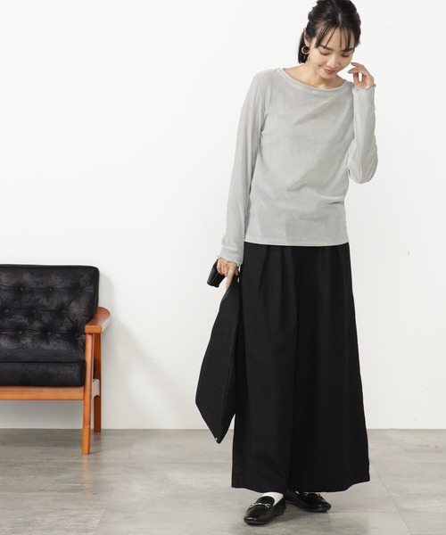 FOUND GOOD（ファウンドグッド）の「ベロアロンTEE（Tシャツ/カットソー・レディース・パープル系2/グリーン系2/アイボリー/ブラック・L/M）」の13枚目の写真