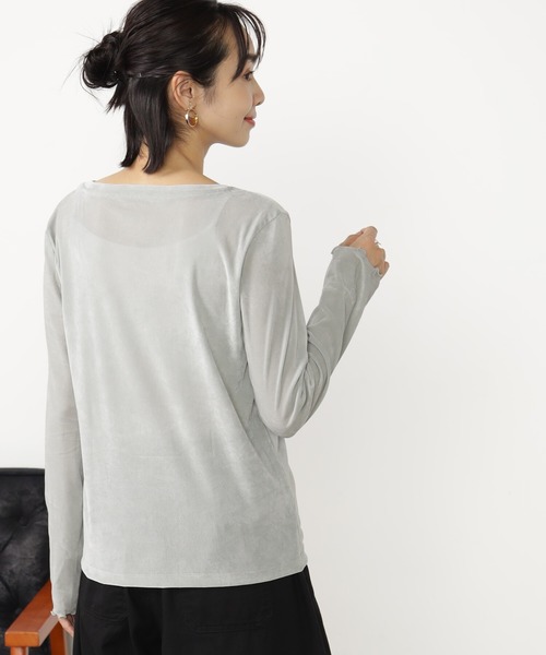 FOUND GOOD（ファウンドグッド）の「ベロアロンTEE（Tシャツ/カットソー・レディース・パープル系2/グリーン系2/アイボリー/ブラック・L/M）」の14枚目の写真