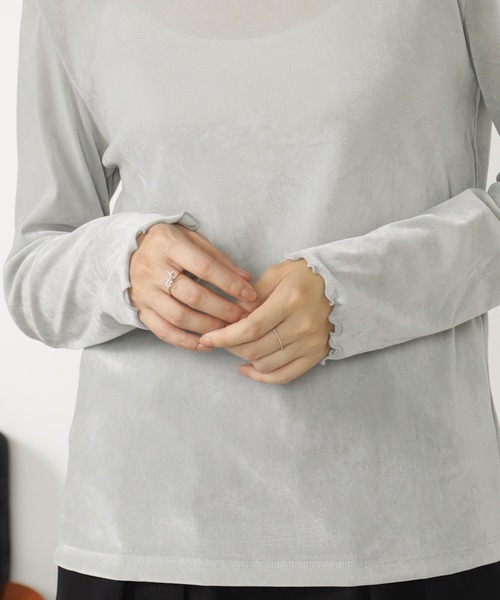 FOUND GOOD（ファウンドグッド）の「ベロアロンTEE（Tシャツ/カットソー・レディース・パープル系2/グリーン系2/アイボリー/ブラック・L/M）」の15枚目の写真