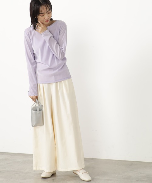 FOUND GOOD（ファウンドグッド）の「ベロアロンTEE（Tシャツ/カットソー・レディース・パープル系2/グリーン系2/アイボリー/ブラック・L/M）」の17枚目の写真