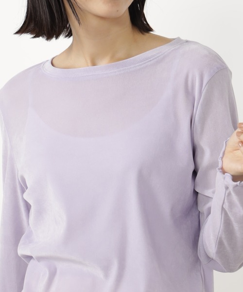 FOUND GOOD（ファウンドグッド）の「ベロアロンTEE（Tシャツ/カットソー・レディース・パープル系2/グリーン系2/アイボリー/ブラック・L/M）」の19枚目の写真