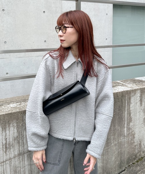 y/m（イム）の「ブークレステンカラーWジップブルゾン（ブルゾン