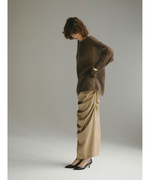 HER.（ハー）の「モヘアニットプルオーバー（ニット/セーター・レディース・チャコールグレー/オフホワイト/ブラウン・フリー）」の15枚目の写真