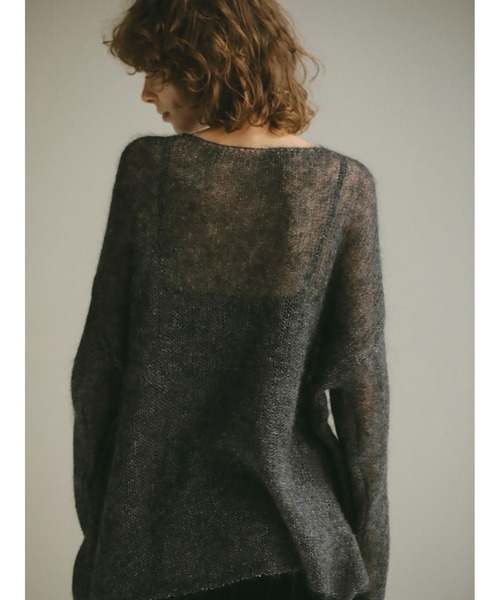 HER.（ハー）の「モヘアニットプルオーバー（ニット/セーター・レディース・チャコールグレー/オフホワイト/ブラウン・フリー）」の19枚目の写真