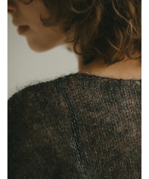 HER.（ハー）の「モヘアニットプルオーバー（ニット/セーター・レディース・チャコールグレー/オフホワイト/ブラウン・フリー）」の20枚目の写真