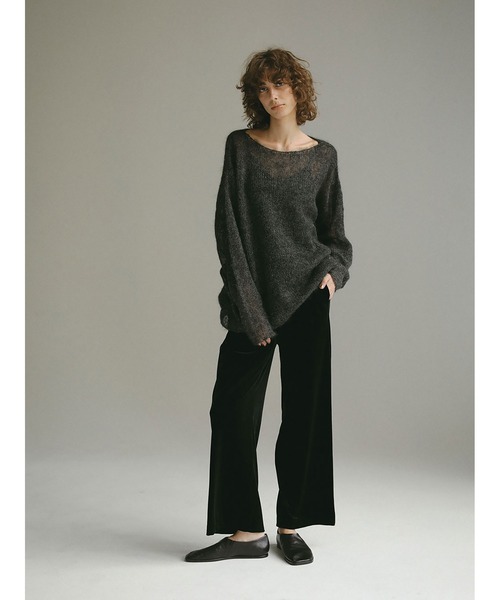 HER.（ハー）の「モヘアニットプルオーバー（ニット/セーター・レディース・チャコールグレー/オフホワイト/ブラウン・フリー）」の22枚目の写真