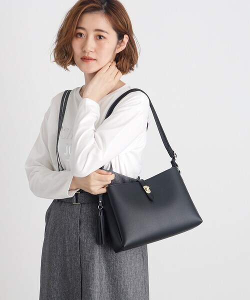 grove（グローブ）の「◆【人間工学】ダブルタッセルショルダー（ショルダーバッグ・レディース・シルバー系その他/ライトグレー/ブラック/モスグリーン/グレー系その他7・00）」の11枚目の写真