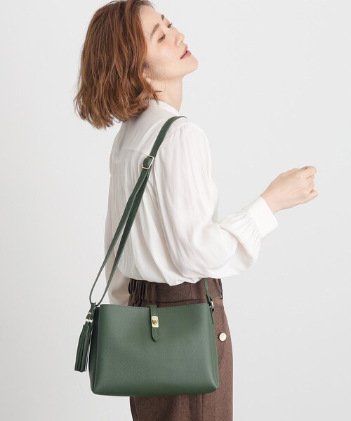 grove（グローブ）の「◆【人間工学】ダブルタッセルショルダー（ショルダーバッグ・レディース・シルバー系その他/ライトグレー/ブラック/モスグリーン/グレー系その他7・00）」の13枚目の写真