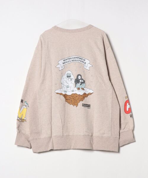NANGA（ナンガ）の「ECO HYBRID CAMPING MANNERS RRC SWEATSHIRT（スウェット・メンズ・カーキ/ブラック/ライトグレー/オートミール・S/M/L/XL）」の10枚目の写真