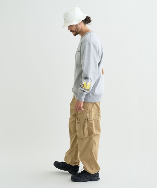 NANGA（ナンガ）の「ECO HYBRID CAMPING MANNERS RRC SWEATSHIRT（スウェット・メンズ・カーキ/ブラック/ライトグレー/オートミール・S/M/L/XL）」の13枚目の写真