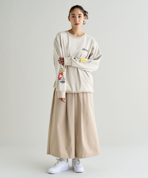 NANGA（ナンガ）の「ECO HYBRID CAMPING MANNERS RRC SWEATSHIRT（スウェット・メンズ・カーキ/ブラック/ライトグレー/オートミール・S/M/L/XL）」の20枚目の写真