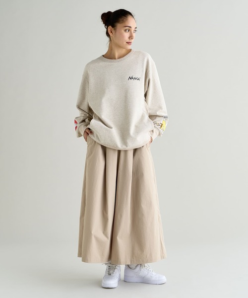 NANGA（ナンガ）の「ECO HYBRID CAMPING MANNERS RRC SWEATSHIRT（スウェット・メンズ・カーキ/ブラック/ライトグレー/オートミール・S/M/L/XL）」の21枚目の写真