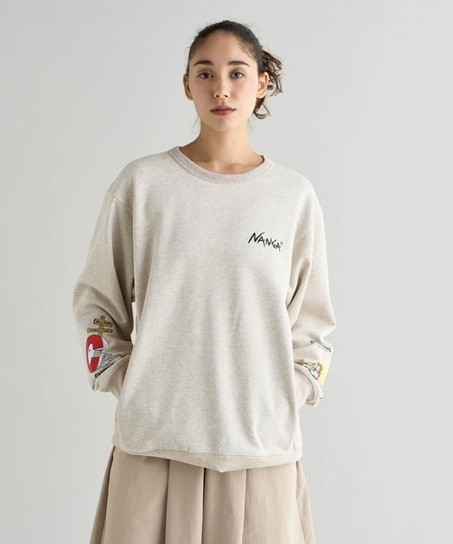 NANGA（ナンガ）の「ECO HYBRID CAMPING MANNERS RRC SWEATSHIRT（スウェット・メンズ・カーキ/ブラック/ライトグレー/オートミール・S/M/L/XL）」の19枚目の写真