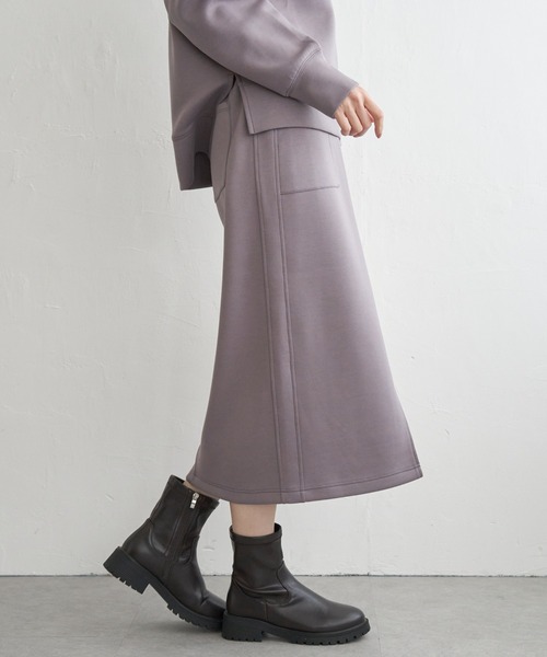 ikka（イッカ）の「【雑誌InRed11月号掲載】GOKU楽ダンボールタイトスカート【洗濯機で洗える】（スカート・レディース・レッド/ベージュ/モカ/ダークグリーン/ブラック・S/M/L）」の6枚目の写真