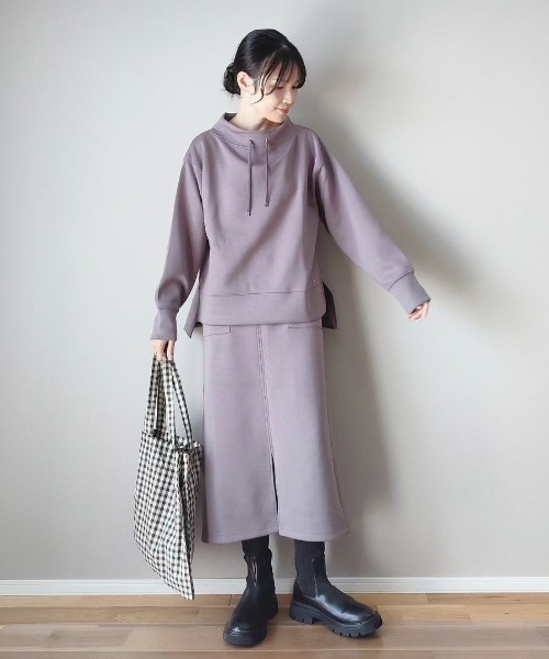 ikka（イッカ）の「【雑誌InRed11月号掲載】GOKU楽ダンボールタイトスカート【洗濯機で洗える】（スカート・レディース・レッド/ベージュ/モカ/ダークグリーン/ブラック・S/M/L）」の11枚目の写真