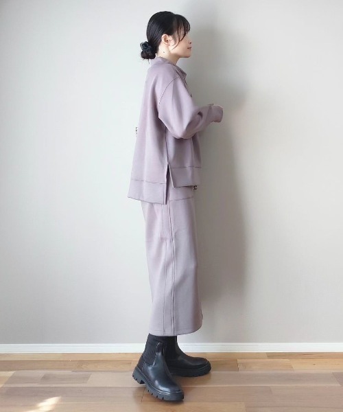 ikka（イッカ）の「【雑誌InRed11月号掲載】GOKU楽ダンボールタイトスカート【洗濯機で洗える】（スカート・レディース・レッド/ベージュ/モカ/ダークグリーン/ブラック・S/M/L）」の12枚目の写真