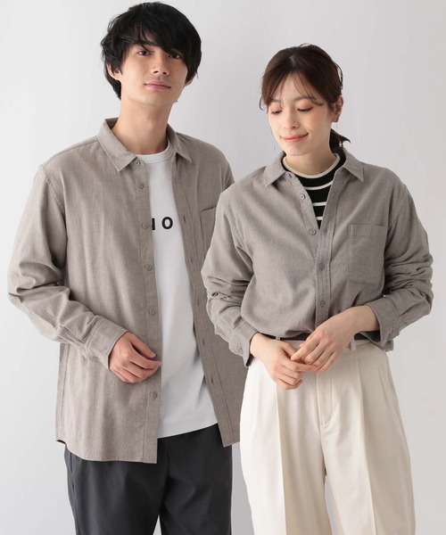 GLOBAL WORK(グローバルワーク)の「やわらかリッチネルレギュラーシャツ/116351(シャツ/ブラウス・メンズ・ホワイト系8/チャコール/グレー系その他2/グリーン系その他/ブルー系その他/グレー系1/グリーン系2/ダークネイビー/オフホワイト/ネイビー系9/ホワイト系その他7/ブラック系9・SMALL/MEDIUM/LARGE/X-LARGE)」の8枚目の写真