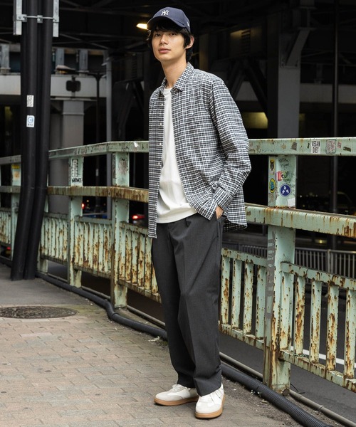 GLOBAL WORK(グローバルワーク)の「やわらかリッチネルレギュラーシャツ/116351(シャツ/ブラウス・メンズ・ホワイト系8/チャコール/グレー系その他2/グリーン系その他/ブルー系その他/グレー系1/グリーン系2/ダークネイビー/オフホワイト/ネイビー系9/ホワイト系その他7/ブラック系9・SMALL/MEDIUM/LARGE/X-LARGE)」の13枚目の写真