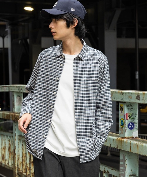 GLOBAL WORK(グローバルワーク)の「やわらかリッチネルレギュラーシャツ/116351(シャツ/ブラウス・メンズ・ホワイト系8/チャコール/グレー系その他2/グリーン系その他/ブルー系その他/グレー系1/グリーン系2/ダークネイビー/オフホワイト/ネイビー系9/ホワイト系その他7/ブラック系9・SMALL/MEDIUM/LARGE/X-LARGE)」の17枚目の写真